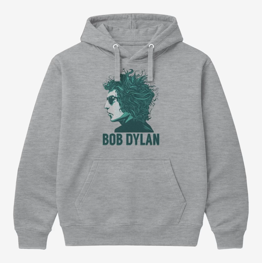Polerón Canguro Gris Melange de Bob Dylan