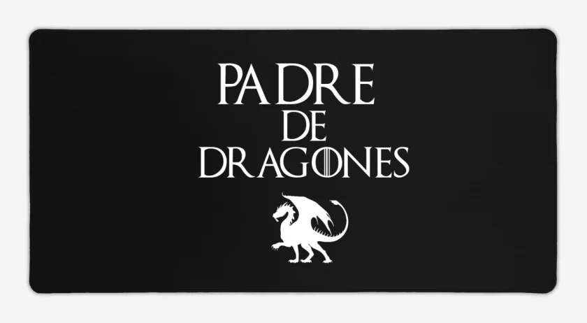 Mouse pad Gamer Negro de Padre de dragones