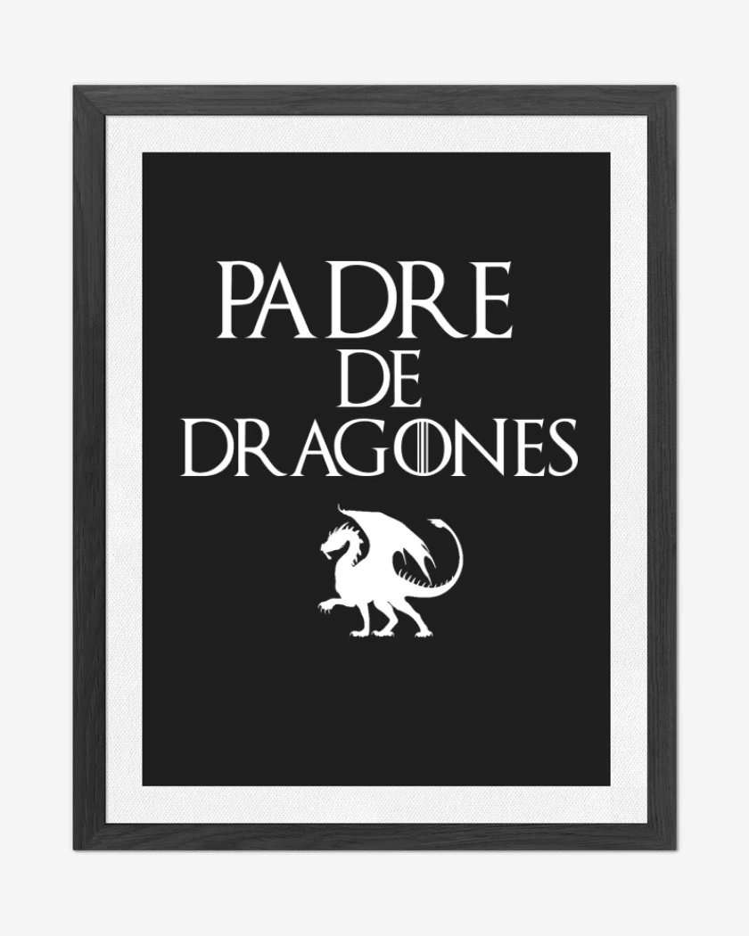 Cuadro decorativo Negro de Padre de dragones