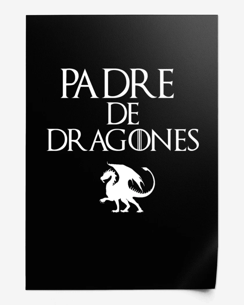 Print Negro de Padre de dragones
