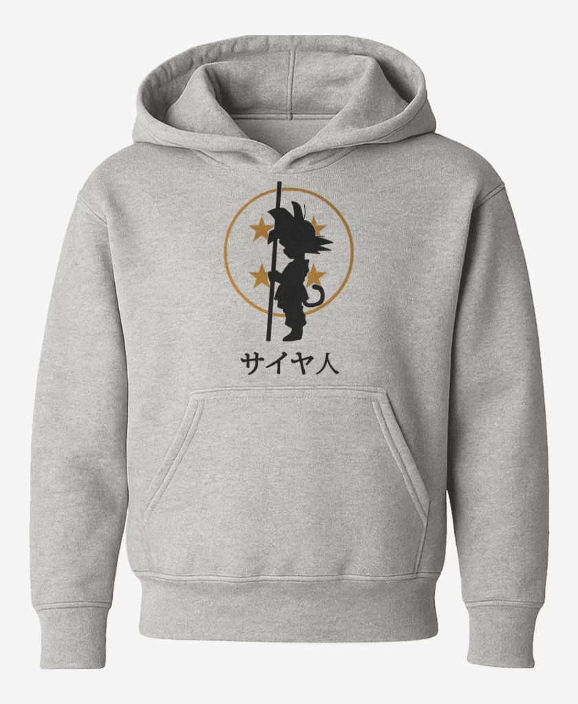 Poleron de niño Gris Melange de Goku