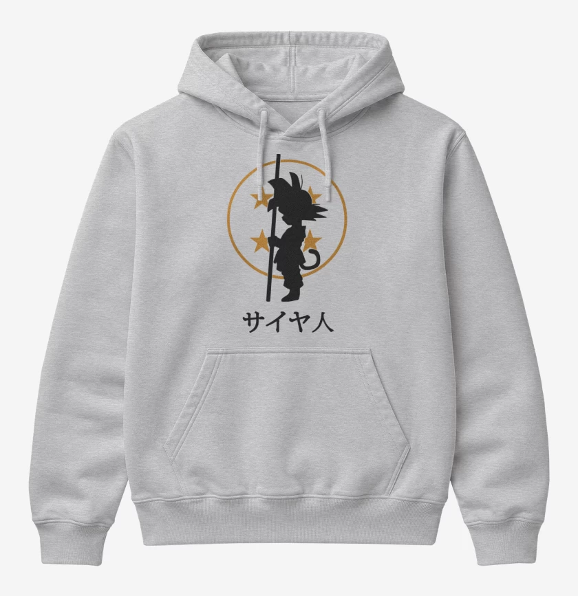 Poleron Canguro básico Gris Melange de Goku