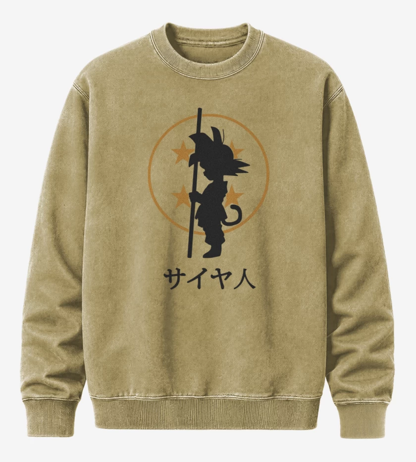 Poleron Polo Acid Wash Beige de Goku