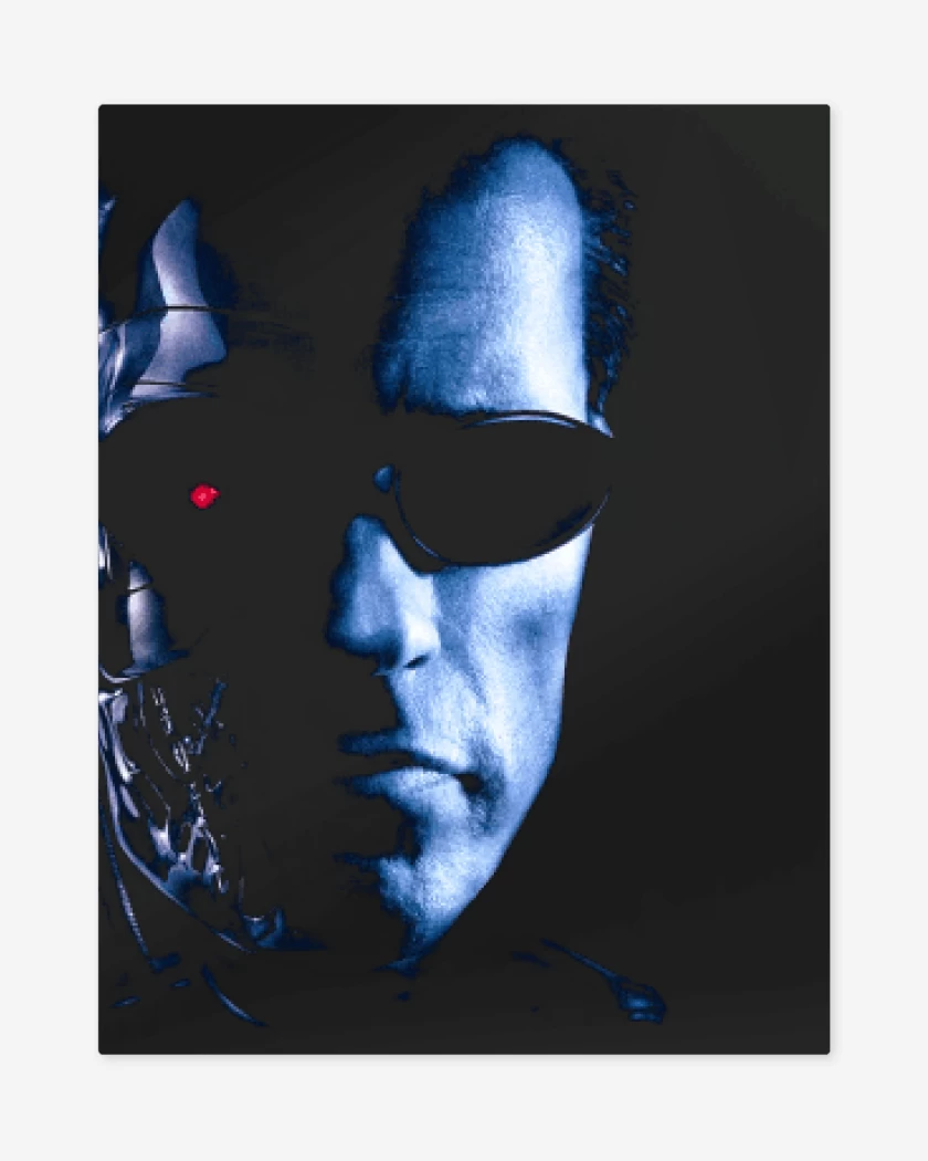 Print metalico Negro de Arnold terminator