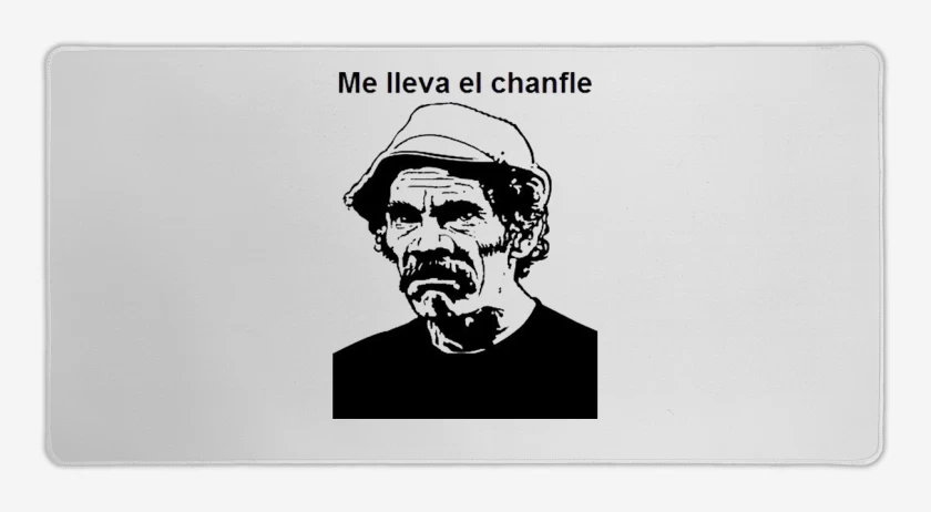 Mouse pad Gamer Blanco de Me lleva el chanfle