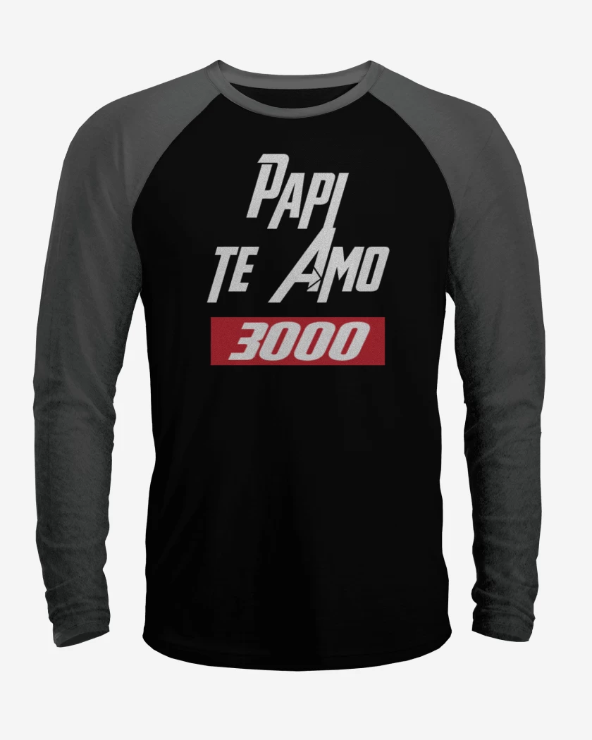 Polera Raglan Papi te amo 3mil