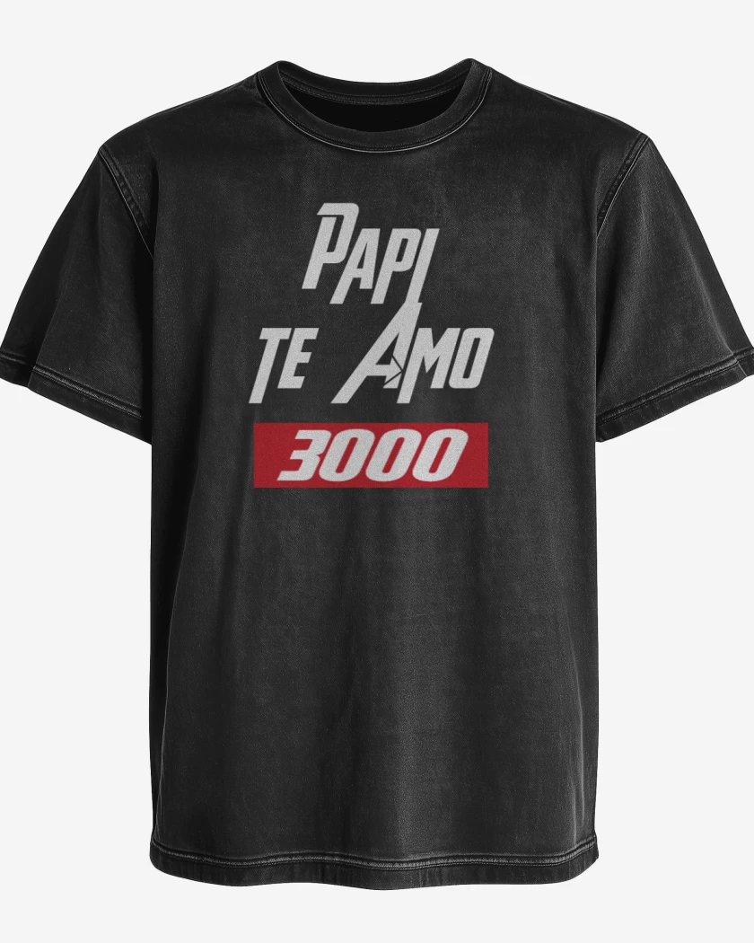 Polera desgastada Papi te amo 3mil