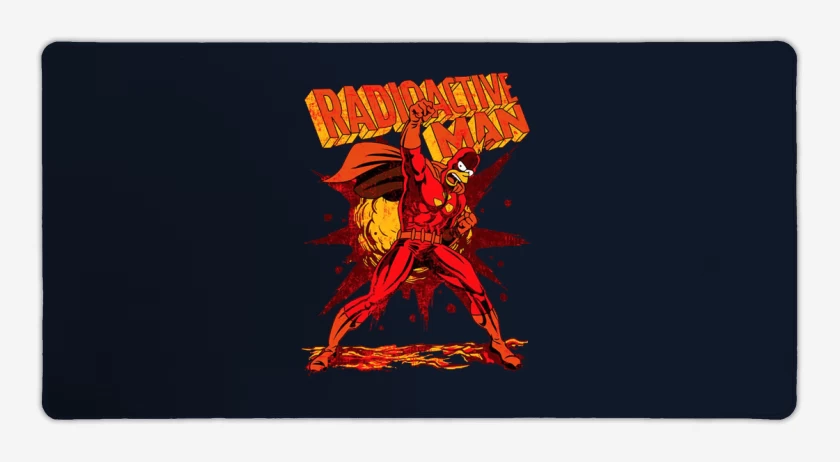 Mouse pad Gamer Azul Marino de Hombre radioactivo