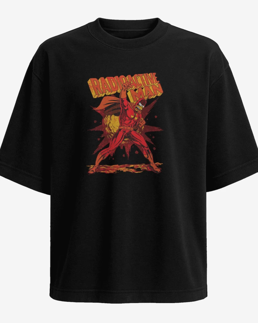 Polera Oversize Negro de Hombre radioactivo