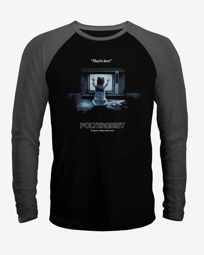 Polera Raglan Negro / Negro Heather de Poltergeist