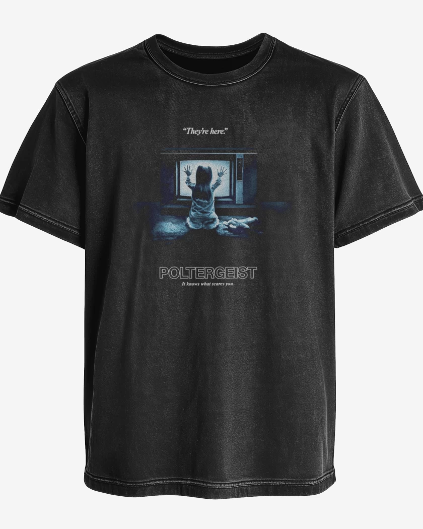 Polera desgastada Negro de Poltergeist