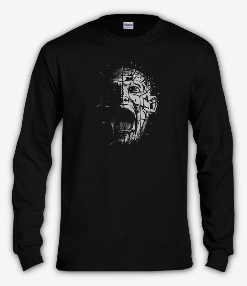 Polera manga larga Negro de Pinhead