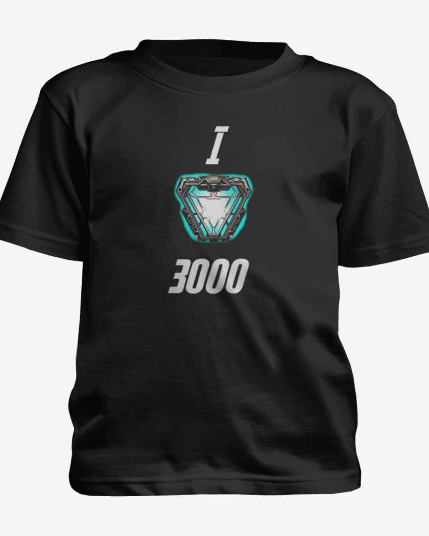 Polera de niño Negro de Te amo 3000 reactor
