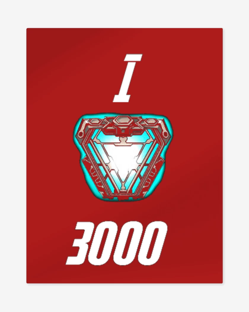 Print metalico Rojo de Te amo 3000 reactor