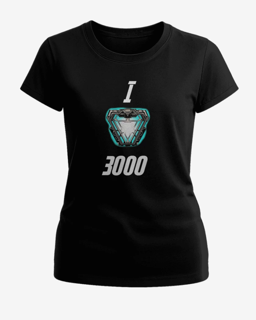 Polera de Mujer Negro de Te amo 3000 reactor