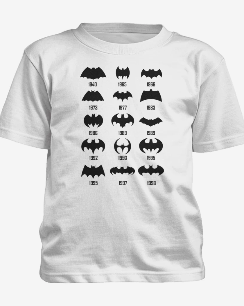 Polera de niño Batman Logo History