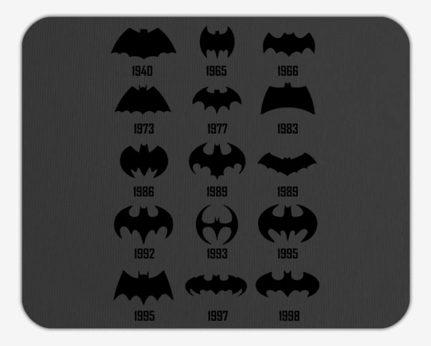 Mousepad Batman Logo History