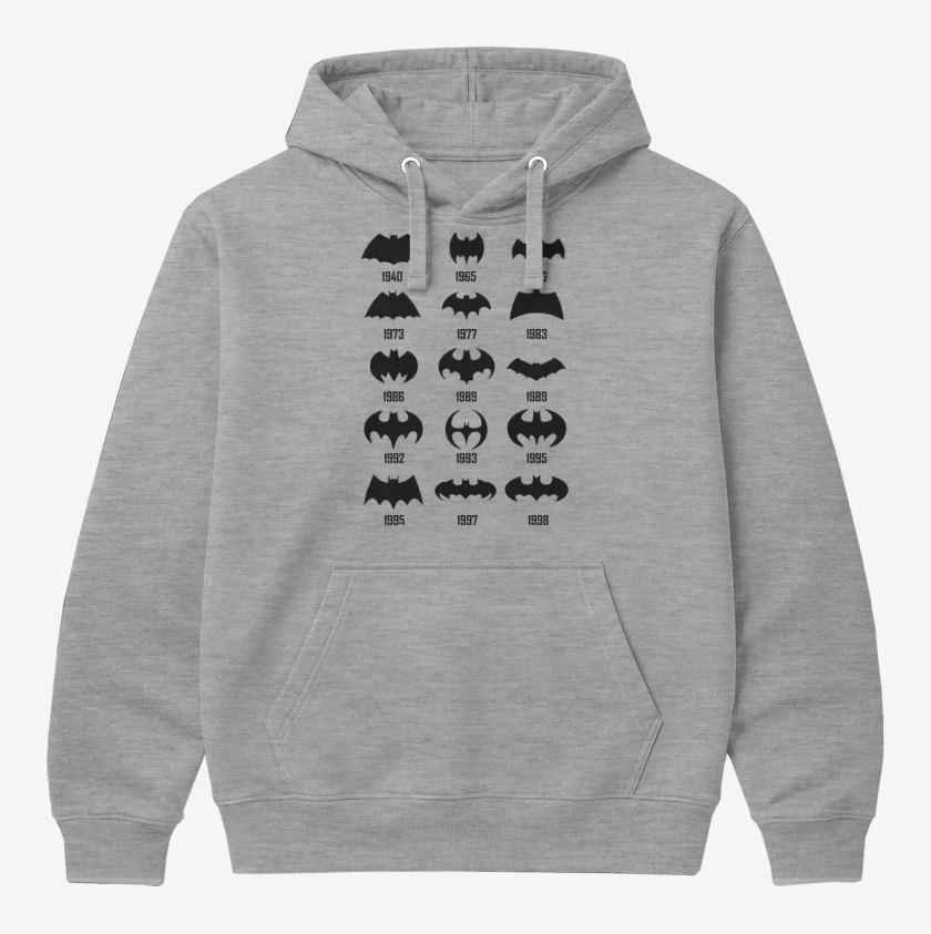 Polerón Canguro Batman Logo History