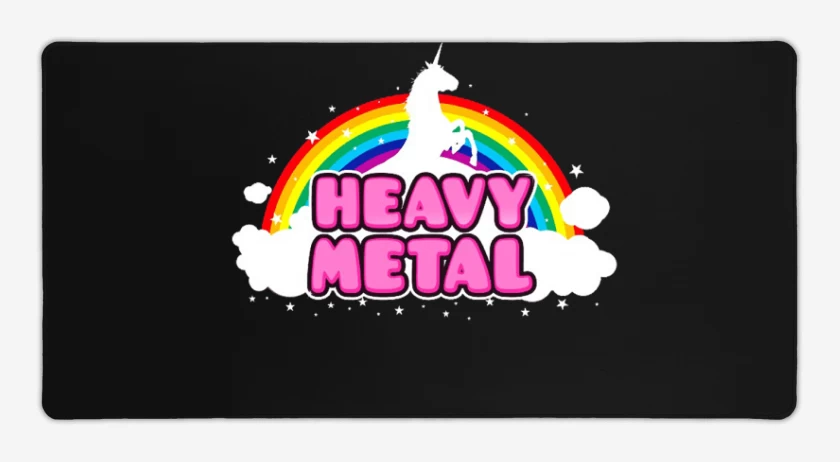 Mouse pad Gamer Negro de Heavy metal