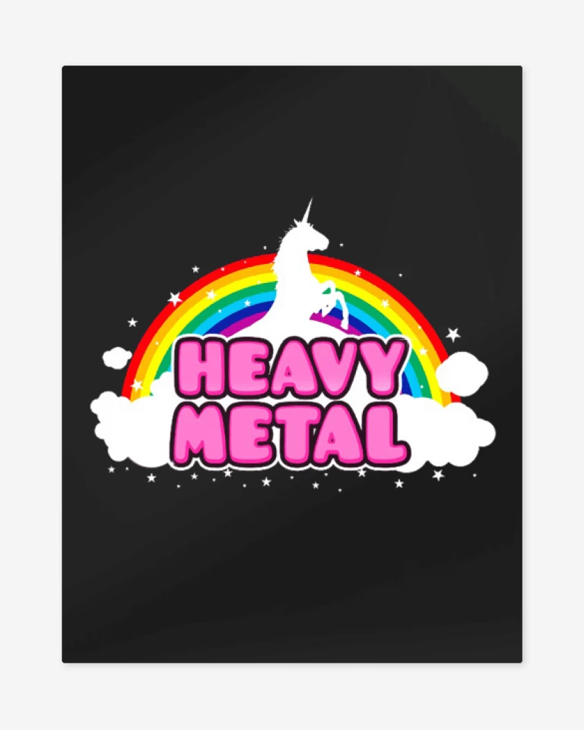 Print metalico Negro de Heavy metal