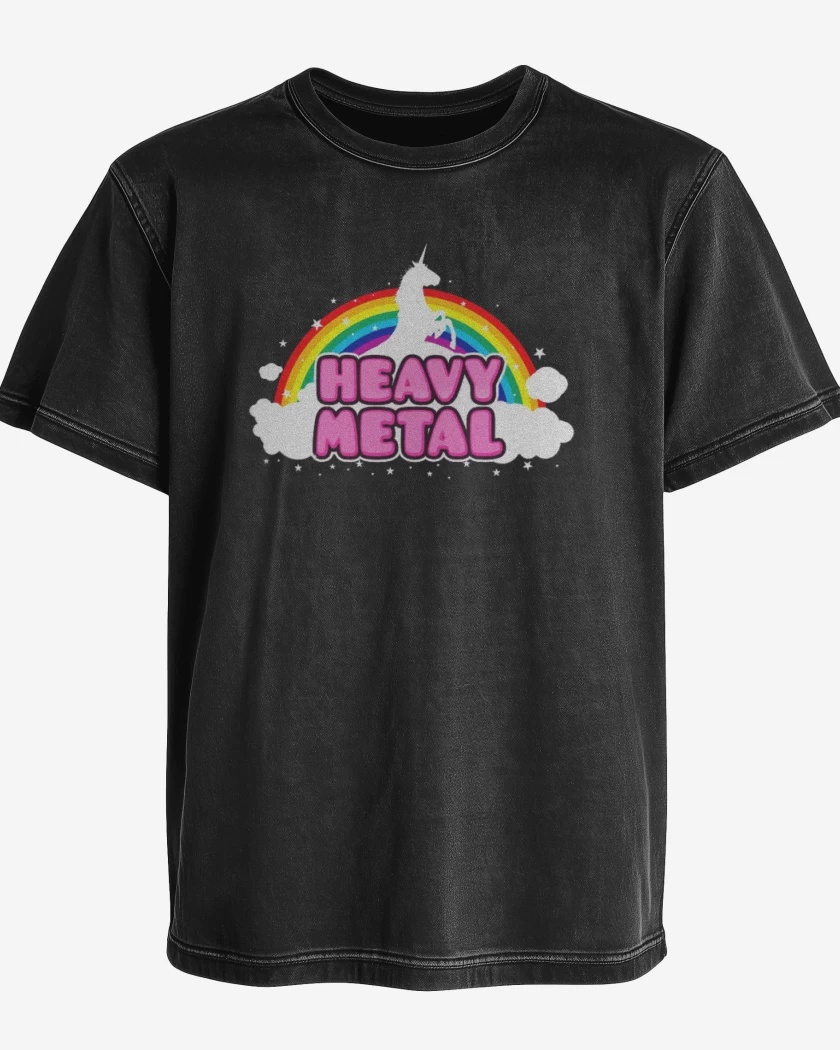 Polera desgastada Negro de Heavy metal