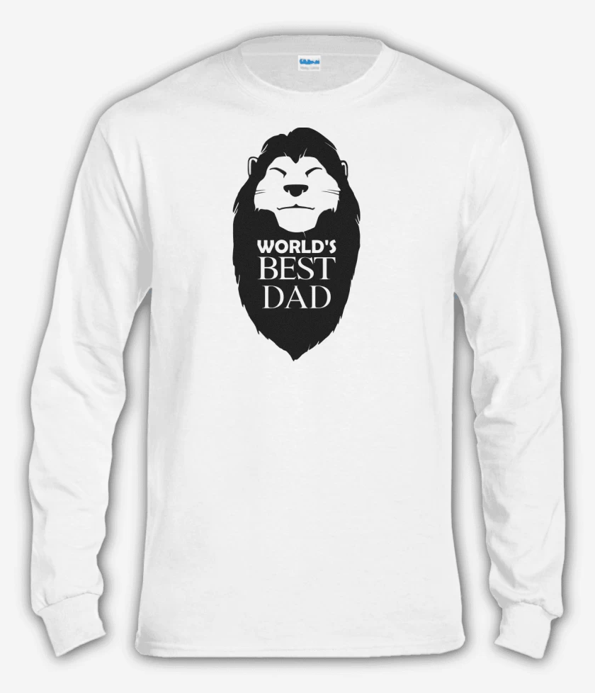 Polera manga larga Blanco de Worlds best dad