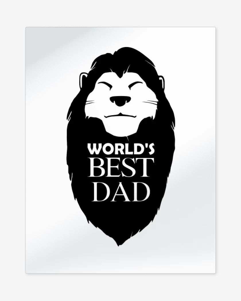 Print metalico Blanco de Worlds best dad