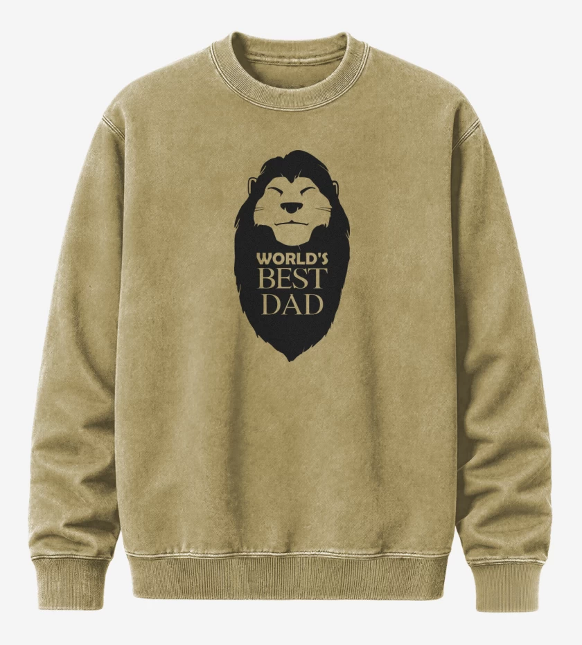 Poleron Polo Acid Wash Beige de Worlds best dad