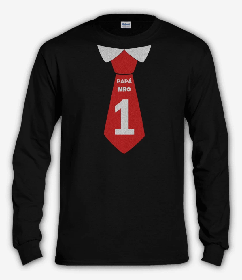 Polera manga larga Negro de Papa nro 1