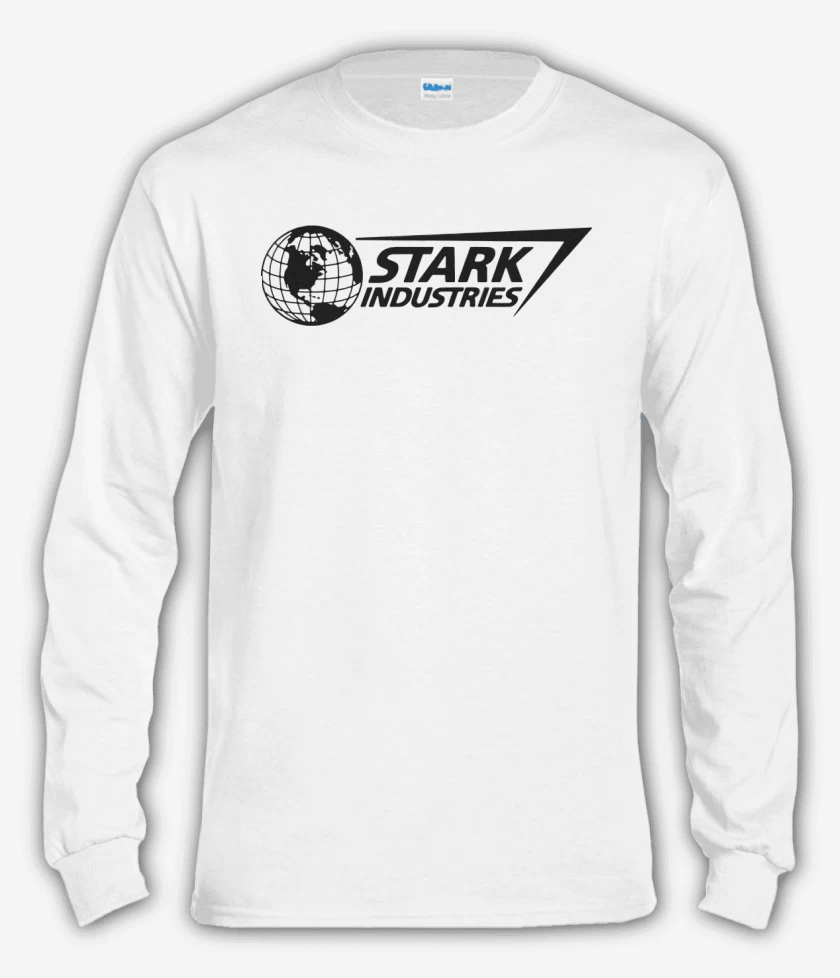 Polera manga larga Blanco de Stark industries