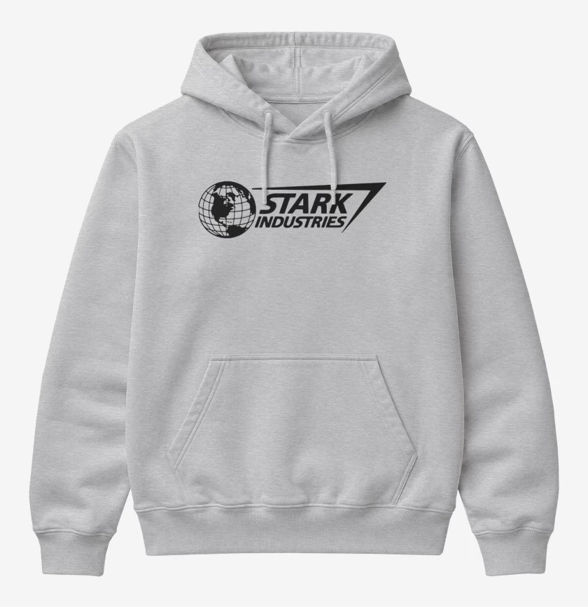 Poleron Canguro básico Gris Melange de Stark industries