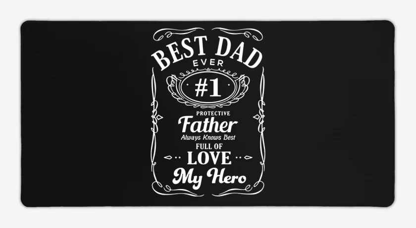 Mouse pad Gamer Negro de best dad daniels