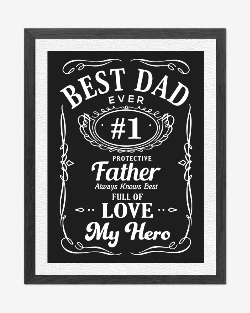 Cuadro decorativo Negro de best dad daniels