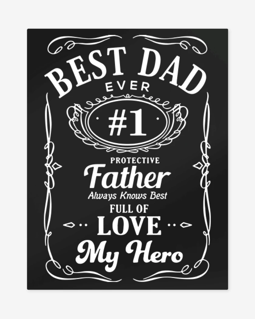 Print metalico best dad daniels