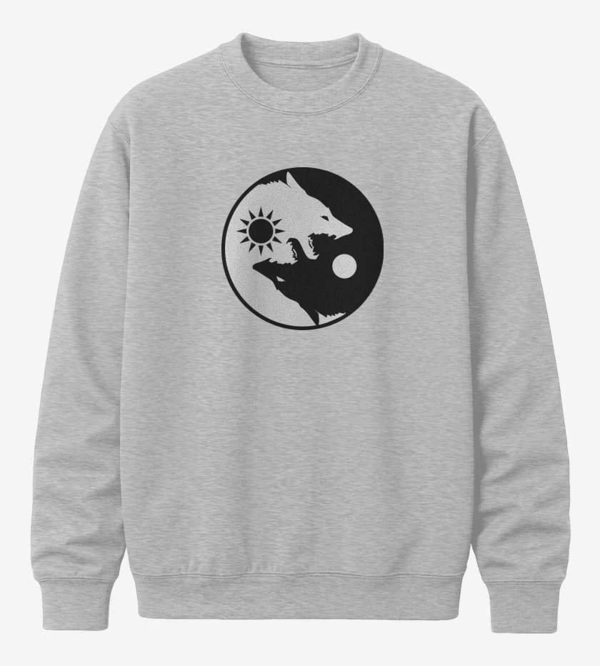 Poleron polo Ying yang wolf