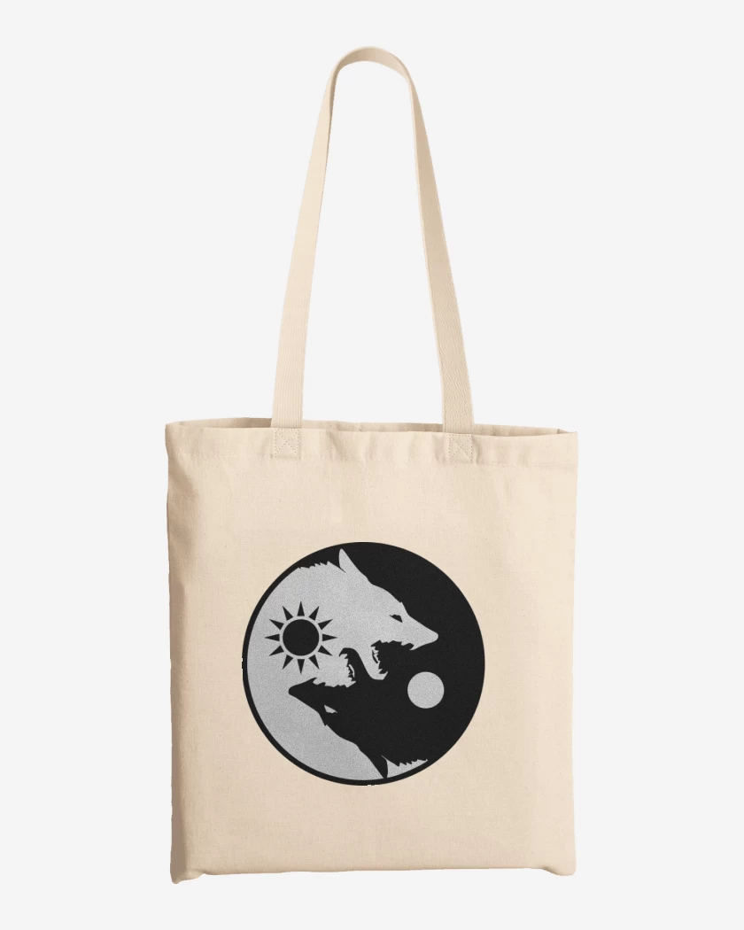 Totebag Ying yang wolf