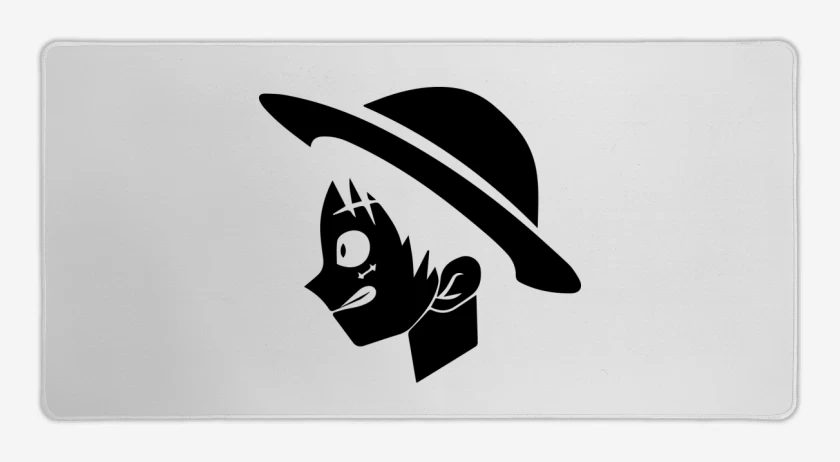Mouse pad Gamer Blanco de Luffy 2