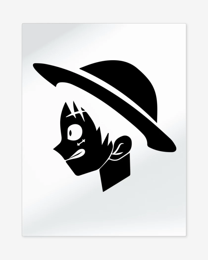 Print metalico Blanco de Luffy 2