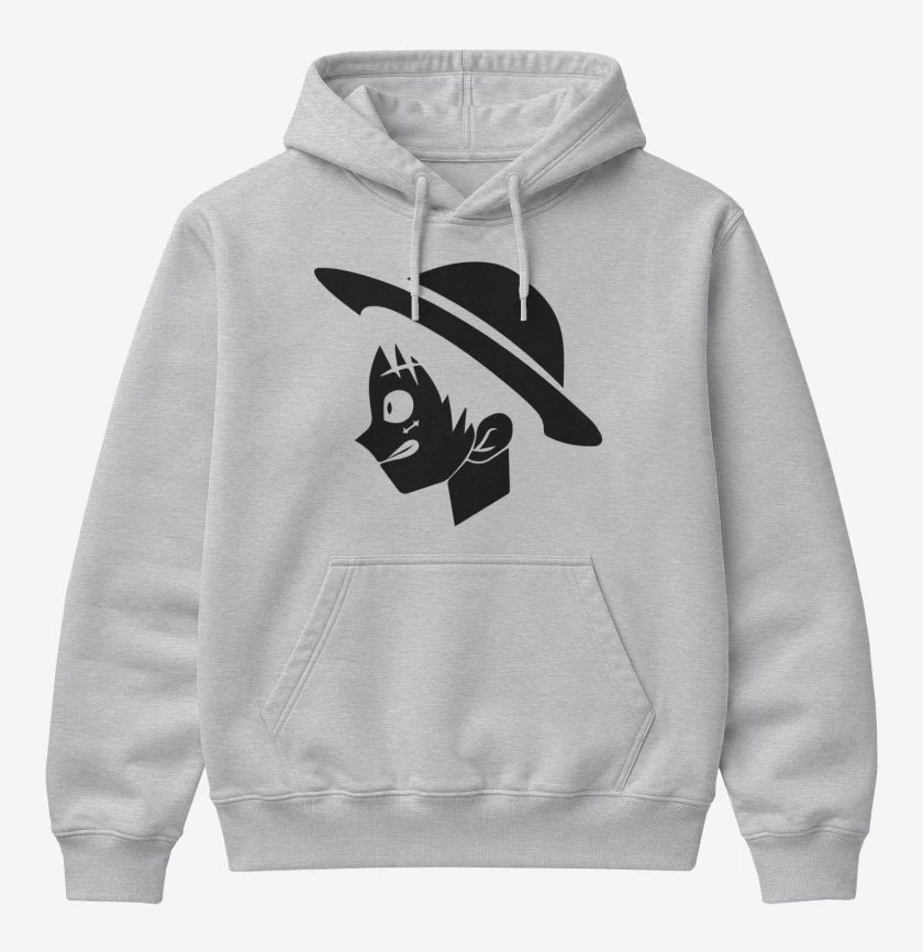 Poleron Canguro básico Gris Melange de Luffy 2