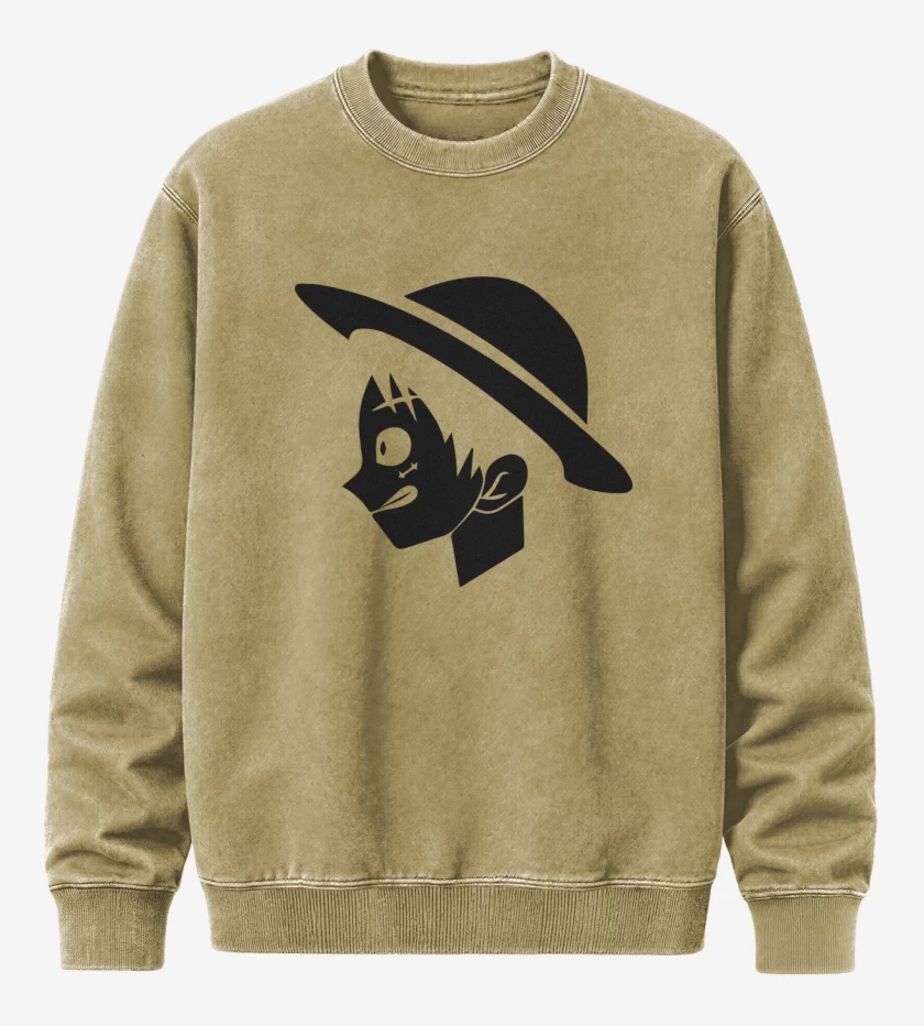 Poleron Polo Acid Wash Beige de Luffy 2