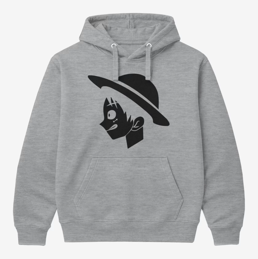 Polerón Canguro Gris Melange de Luffy 2