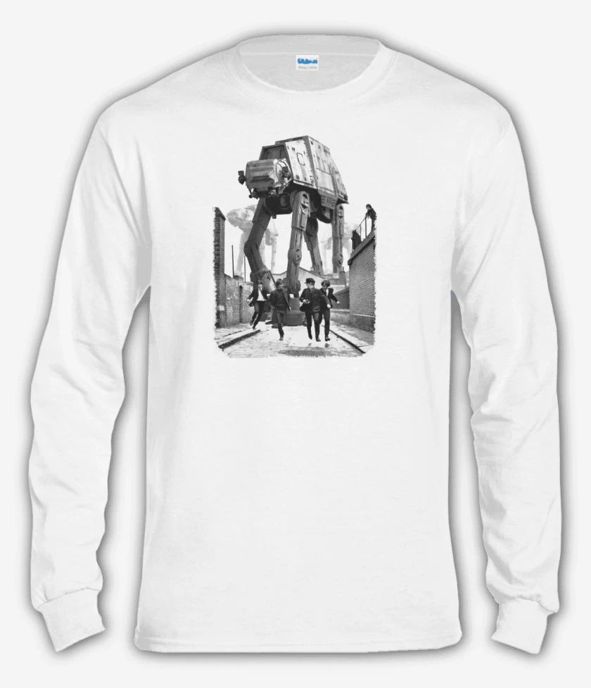 Polera manga larga Blanco de The Beatles Wars 
