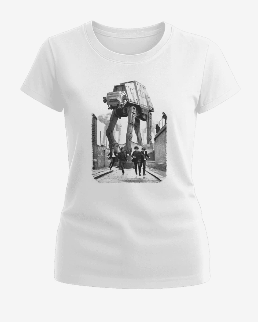 Polera de Mujer Blanco de The Beatles Wars 