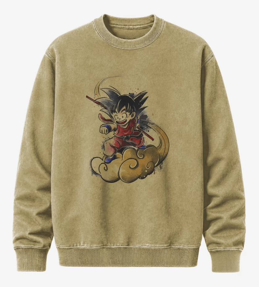 Poleron Polo Acid Wash Beige de Gokucillo