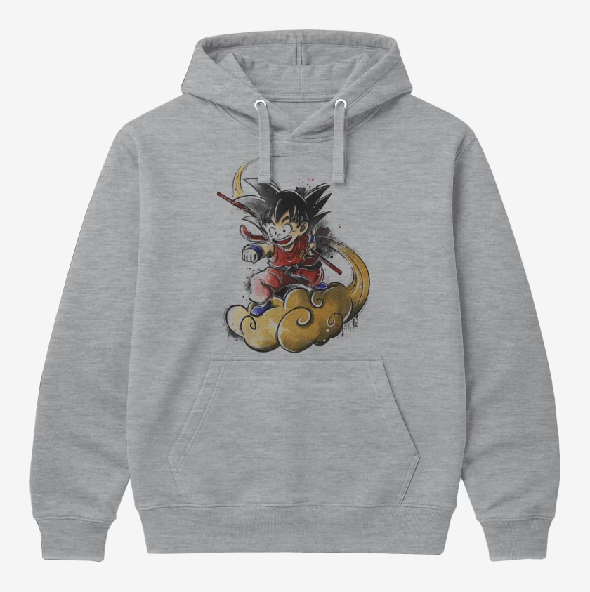Polerón Canguro Gris Melange de Gokucillo