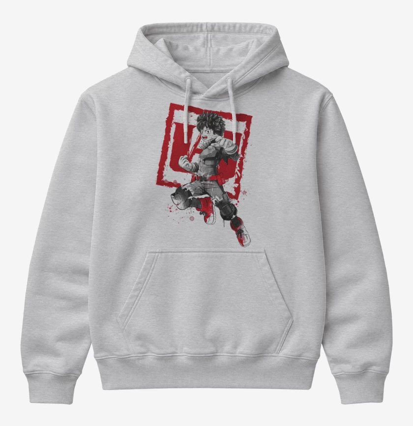 Poleron Canguro básico Gris Melange de Midoriya