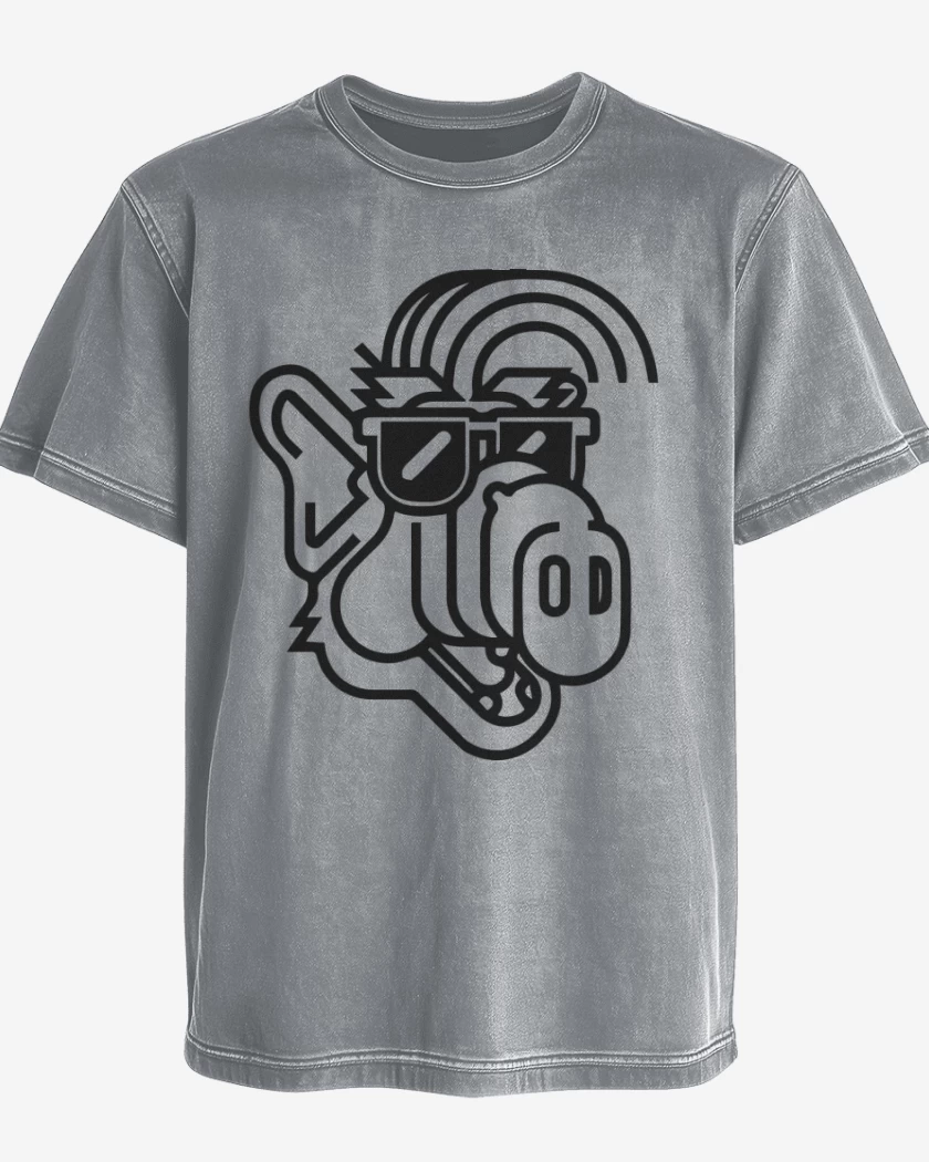 Polera desgastada Gris Melange de Alf