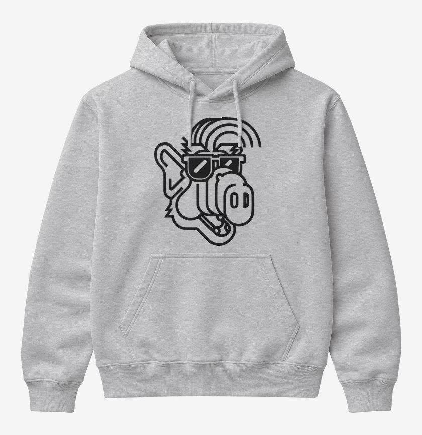 Poleron Canguro básico Gris Melange de Alf