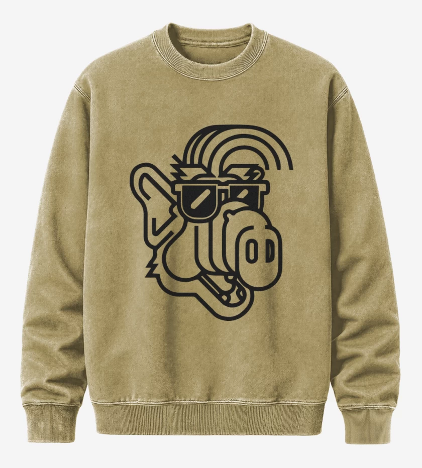 Poleron Polo Acid Wash Beige de Alf