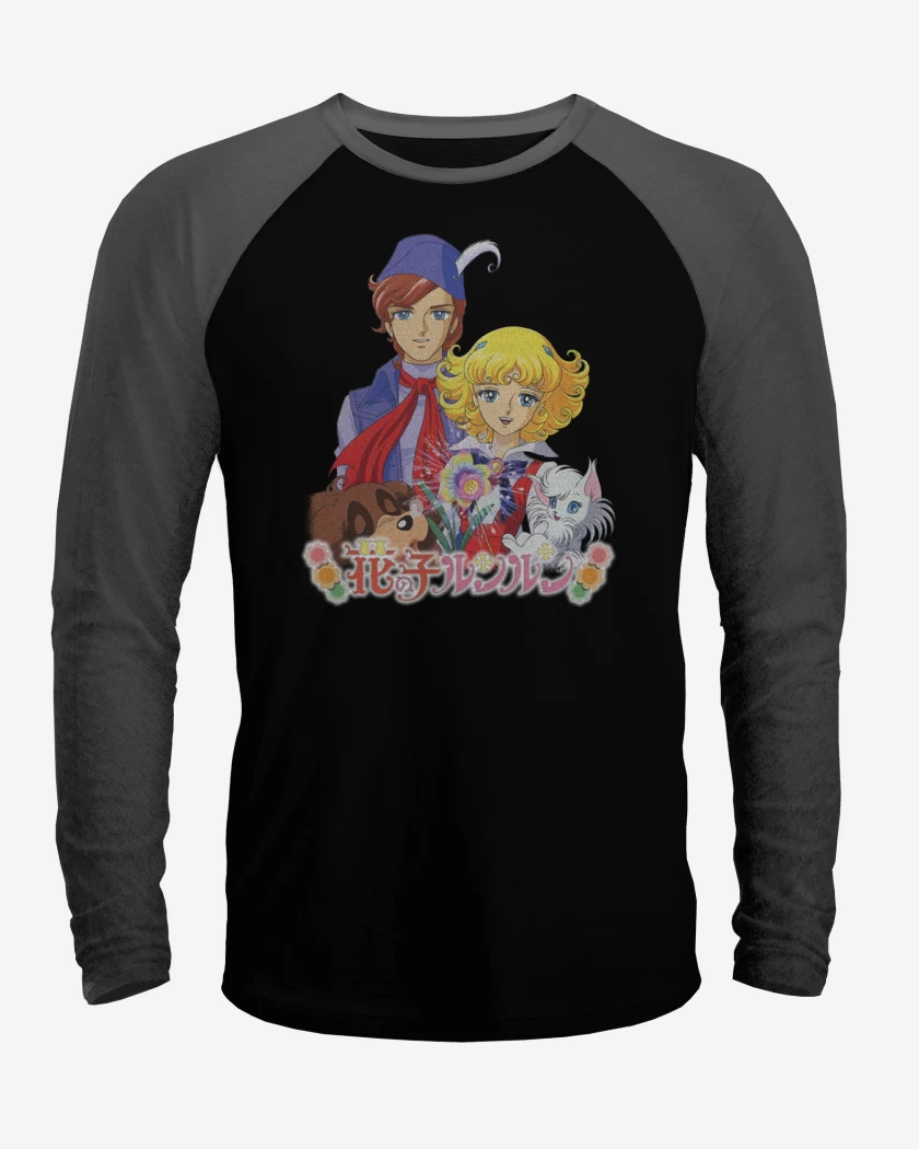 Polera Raglan Negro / Negro Heather de Angel